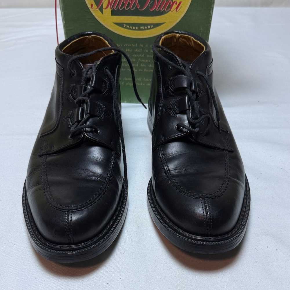 Bacco Bucci Black Oxford Ankle Boots